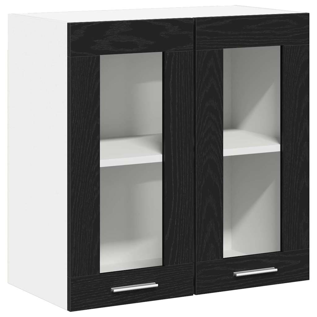 Hängeschrank Schwarz Eichen-Optik 60 x 31 x 60 cm Holzwerkstoff