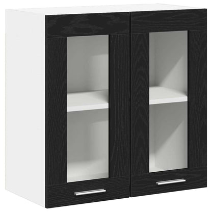 Hängeschrank Schwarz Eichen-Optik 60 x 31 x 60 cm Holzwerkstoff