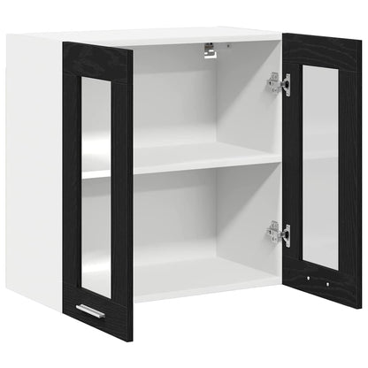 Hängeschrank Schwarz Eichen-Optik 60 x 31 x 60 cm Holzwerkstoff