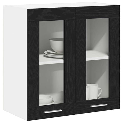 Hängeschrank Schwarz Eichen-Optik 60 x 31 x 60 cm Holzwerkstoff