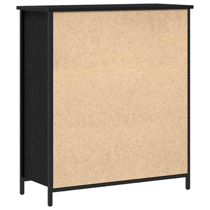 Sideboard Schwarz Eichen-Optik 70 x 30 x 80 cm Holzwerkstoff