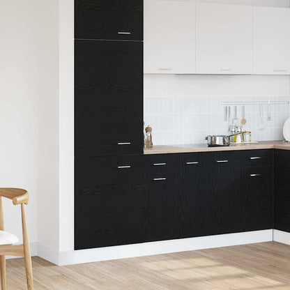 Hängeschrank Schwarz Eichen-Optik 30 x 46 x 81,5 cm