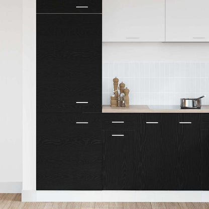 Hängeschrank Schwarz Eichen-Optik 30 x 46 x 81,5 cm