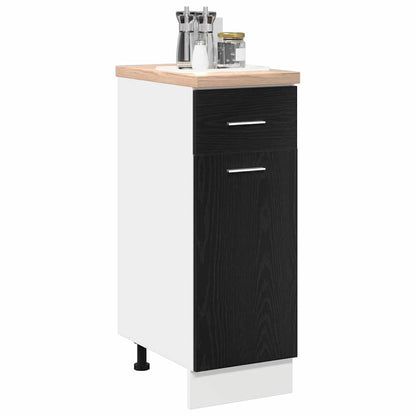 Hängeschrank Schwarz Eichen-Optik 30 x 46 x 81,5 cm