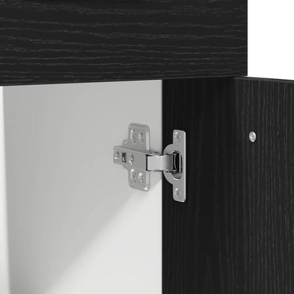 Hängeschrank Schwarz Eichen-Optik 40 x 46 x 81.5 cm
