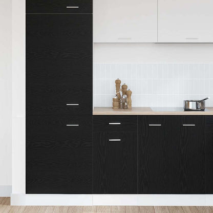 Hängeschrank Schwarz Eichen-Optik 40 x 46 x 81.5 cm