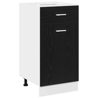 Hängeschrank Schwarz Eichen-Optik 40 x 46 x 81.5 cm