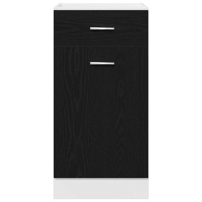 Hängeschrank Schwarz Eichen-Optik 40 x 46 x 81.5 cm