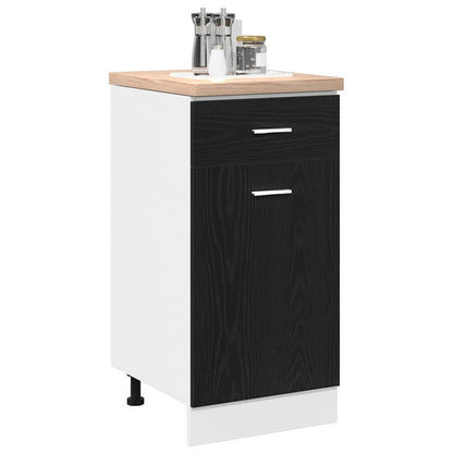 Hängeschrank Schwarz Eichen-Optik 40 x 46 x 81.5 cm