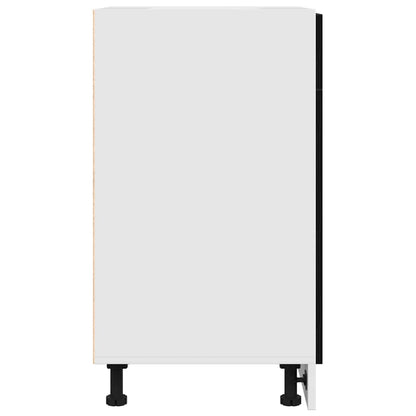 Hängeschrank Schwarz Eichen-Optik 40 x 46 x 81.5 cm
