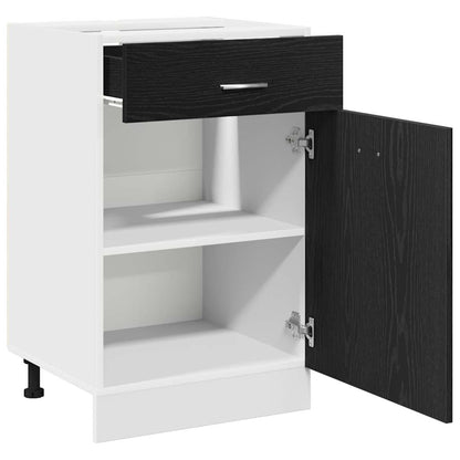 Hängeschrank Schwarz Eichen-Optik 50 x 46 x 81,5 cm