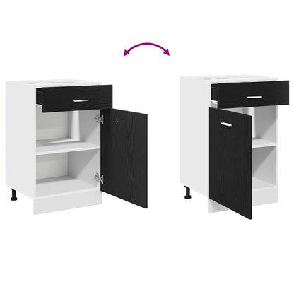 Hängeschrank Schwarz Eichen-Optik 50 x 46 x 81,5 cm