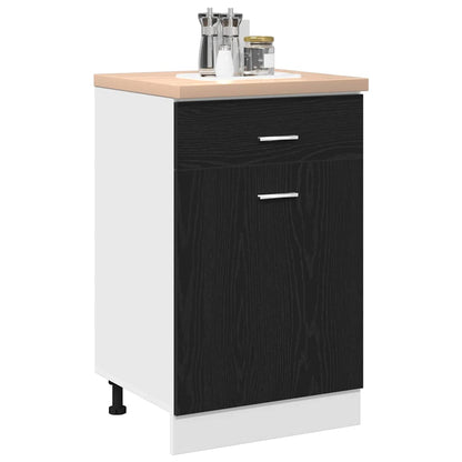 Hängeschrank Schwarz Eichen-Optik 50 x 46 x 81,5 cm