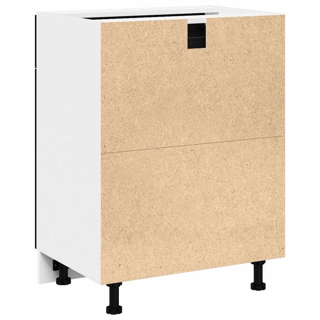 Schubladenunterschrank mit Schubladen Riga Schwarz Eichen-Optik