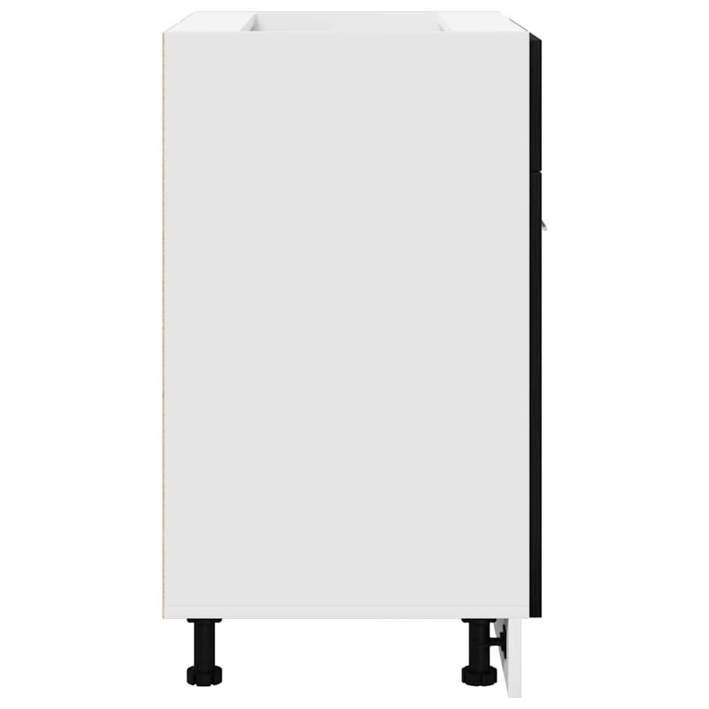 Schubladenunterschrank mit Schubladen Riga Schwarz Eichen-Optik