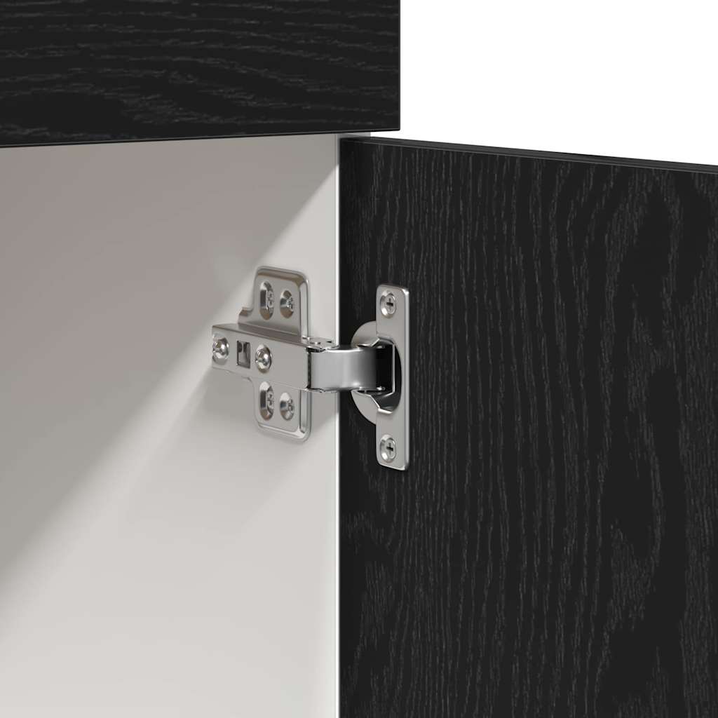 Schrank mit Schublade mit Schubladen Riga Schwarz Eichen-Optik