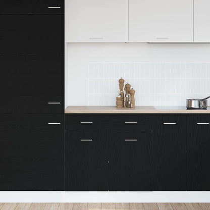 Hängeschrank Schwarz Eichen-Optik 80 x 46 x 81.5 cm