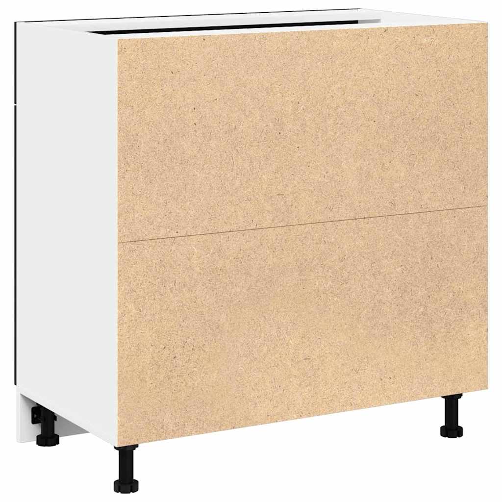 Schrank mit Schublade mit Schubladen Riga Schwarz Eichen-Optik