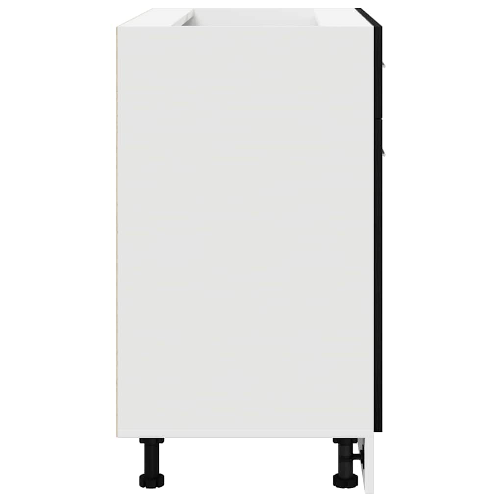 Schrank mit Schublade mit Schubladen Riga Schwarz Eichen-Optik