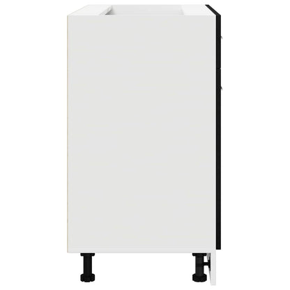 Hängeschrank Schwarz Eichen-Optik 80 x 46 x 81.5 cm
