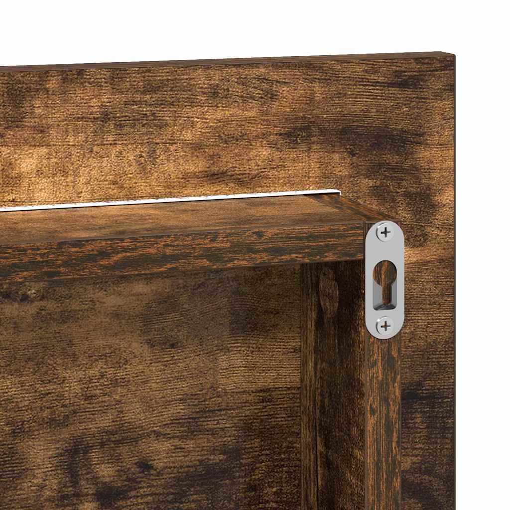 Spiegel Braun 80 x 37 cm Glas und engineered Holz