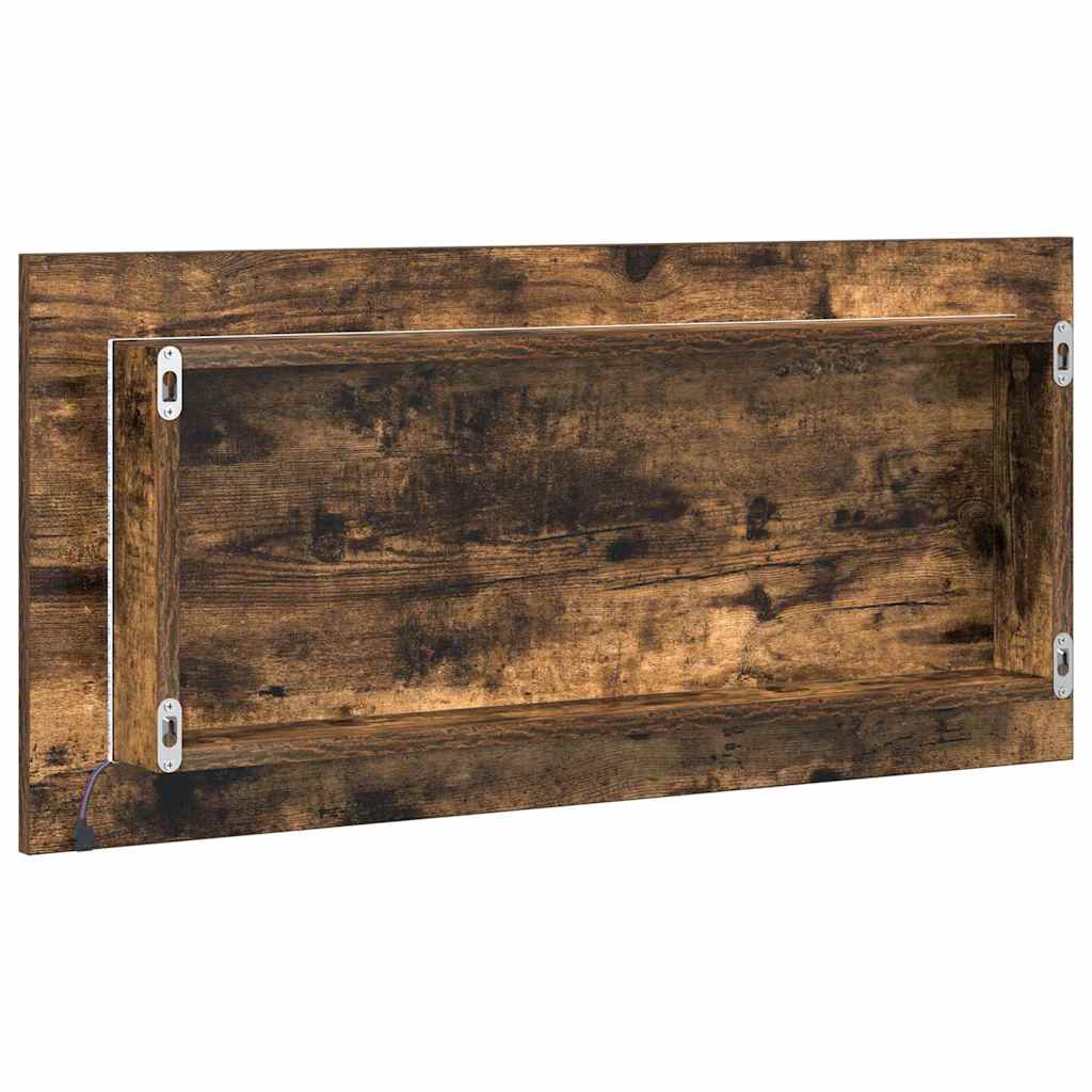Spiegel Braun 80 x 37 cm Glas und engineered Holz