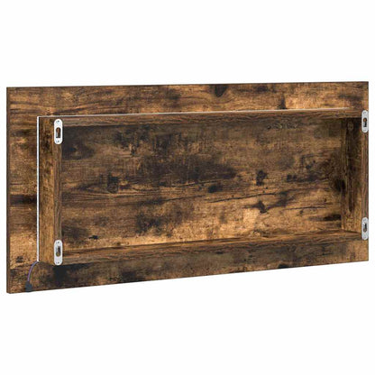 Spiegel Braun 80 x 37 cm Glas und engineered Holz