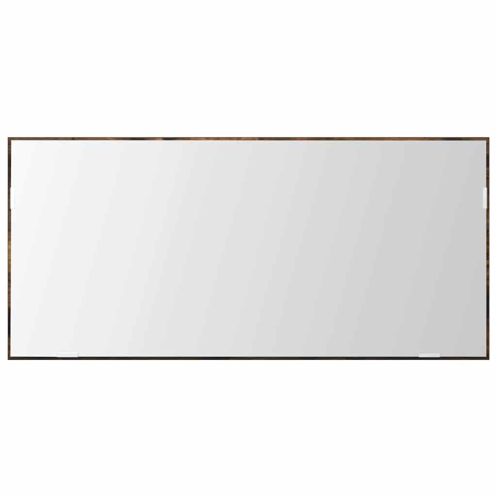 Spiegel Braun 80 x 37 cm Glas und engineered Holz