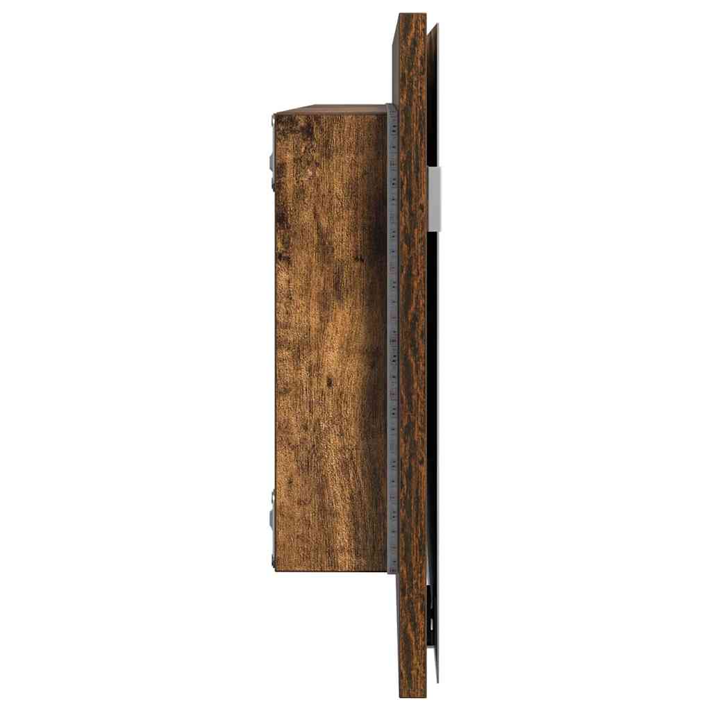 Spiegel Braun 80 x 37 cm Glas und engineered Holz