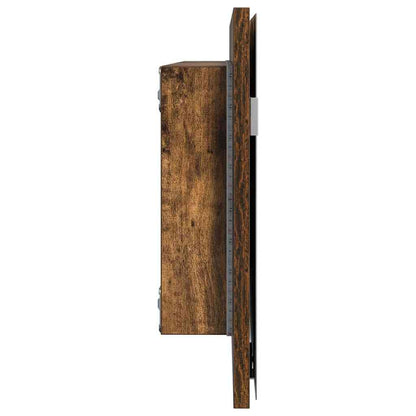 Spiegel Braun 80 x 37 cm Glas und engineered Holz