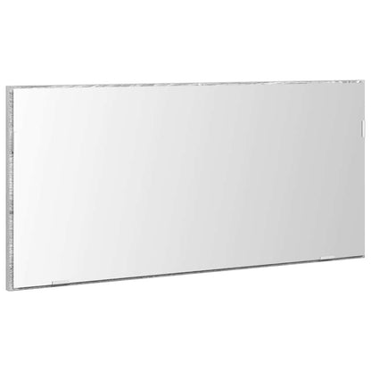 Spiegel Hellgrau Sonoma 80 x 37 cm Glas und engineered Holz