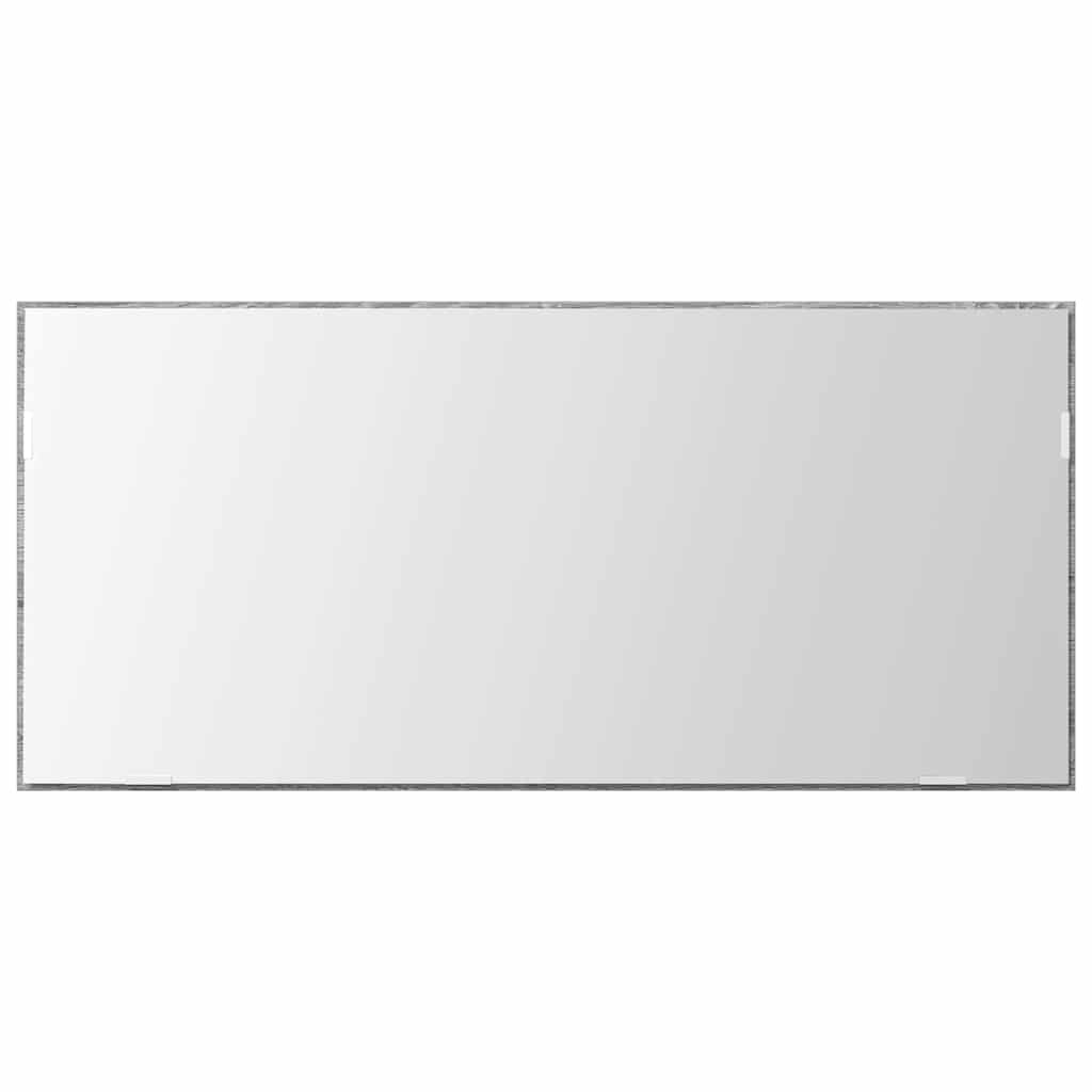 Spiegel Hellgrau Sonoma 80 x 37 cm Glas und engineered Holz