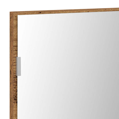 Spiegel Altholz 80 x 37 cm Glas und engineered Holz