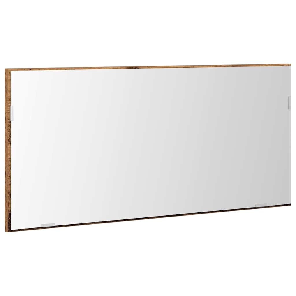 Spiegel Altholz 80 x 37 cm Glas und engineered Holz