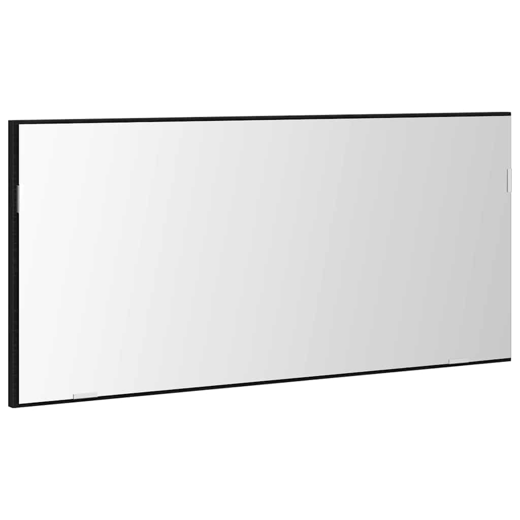 Spiegel Schwarz Eichen-Optik 80 x 37 cm