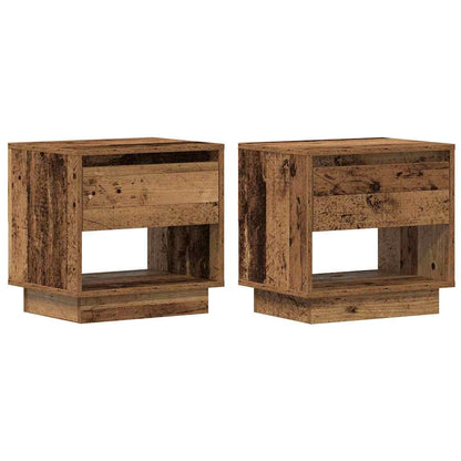 Nachttisch 2 Stk. Altholz 45 x 34 x 44 cm Holzwerkstoff