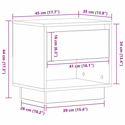 Nachttisch Artisan-Eiche 45 x 34 x 44 cm Holzwerkstoff