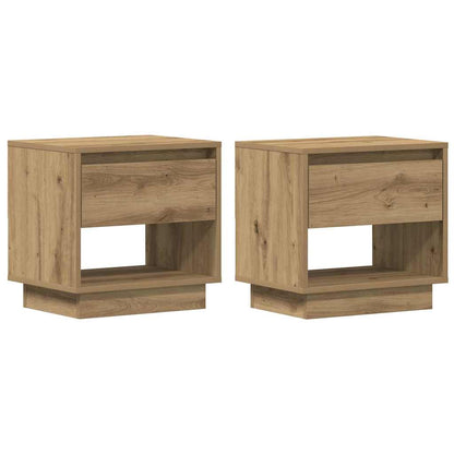 Nachttisch 2 Stk. Artisan-Eiche 45 x 34 x 44 cm Holzwerkstoff