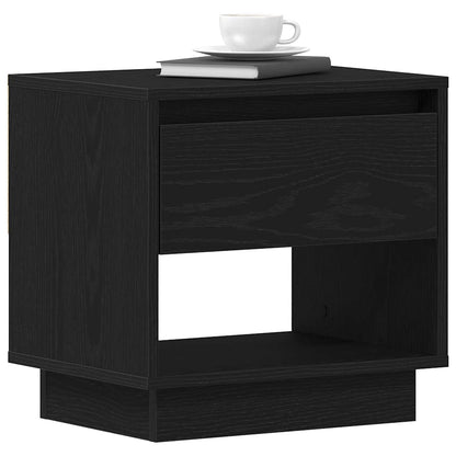 Nachttisch Schwarz Eichen-Optik 45 x 34 x 44 cm Holzwerkstoff