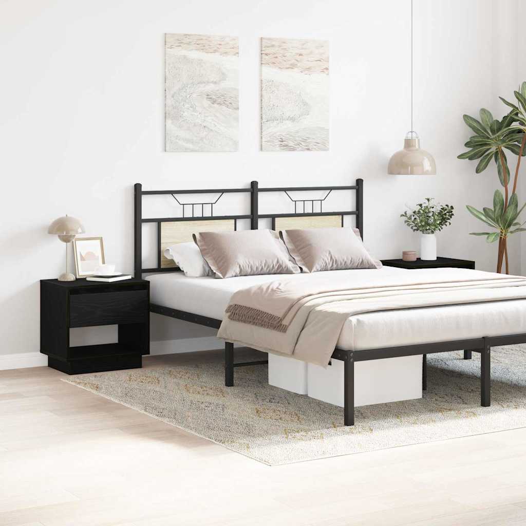 Nachttisch 2 pcs Schwarze Eiche 45 x 34 x 44 cm Holzwerkstoff