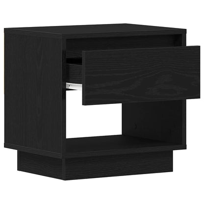 Nachttisch 2 Stk. Schwarz Eichen-Optik 45 x 34 x 44 cm