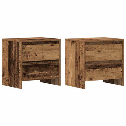 Nachttisch 2 Stk. Altholz 45 x 34 x 44,5 cm Holzwerkstoff