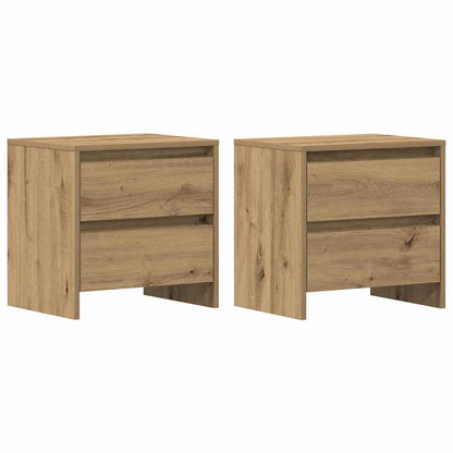 Nachttisch 2 Stk. Artisan-Eiche 45 x 34 x 44,5 cm Holzwerkstoff