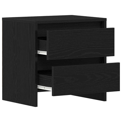 Nachttisch Schwarz Eichen-Optik 45 x 34 x 44,5 cm Holzwerkstoff