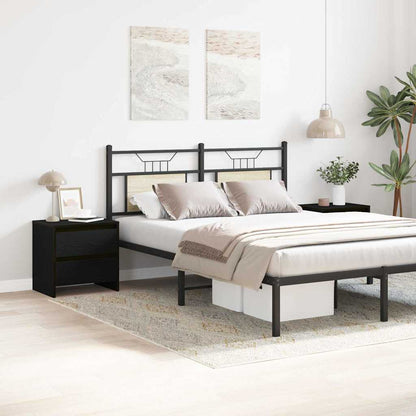Nachttisch 2 Stk. Schwarz Eichen-Optik 45 x 34 x 44,5 cm