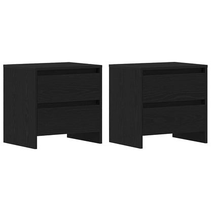 Nachttisch 2 Stk. Schwarz Eichen-Optik 45 x 34 x 44,5 cm