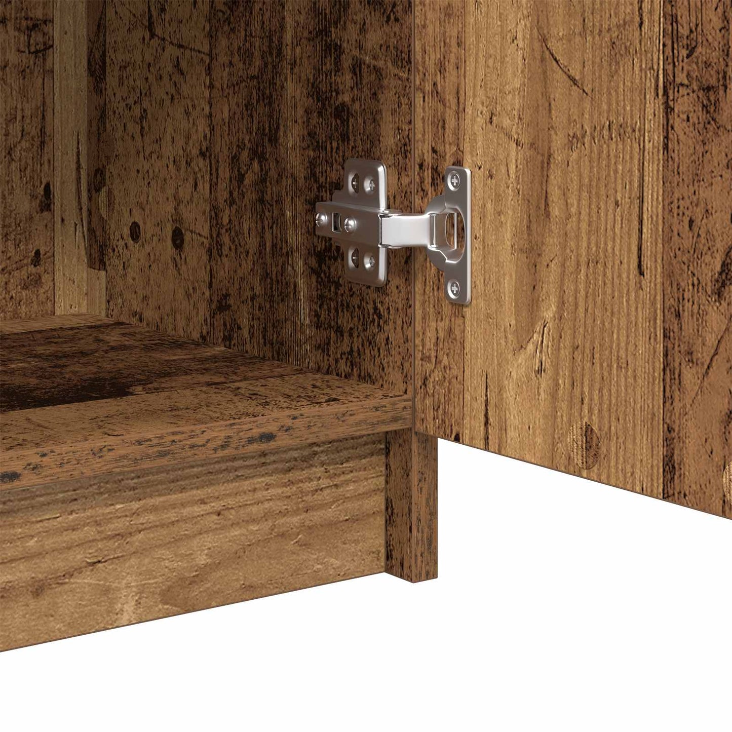Badezimmerschrank mit Tür Altholz 32 x 34 x 90 cm Holzwerkstoff