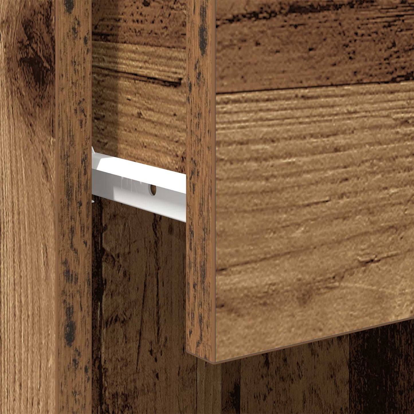 Badezimmerschrank mit Tür Altholz 32 x 34 x 90 cm Holzwerkstoff