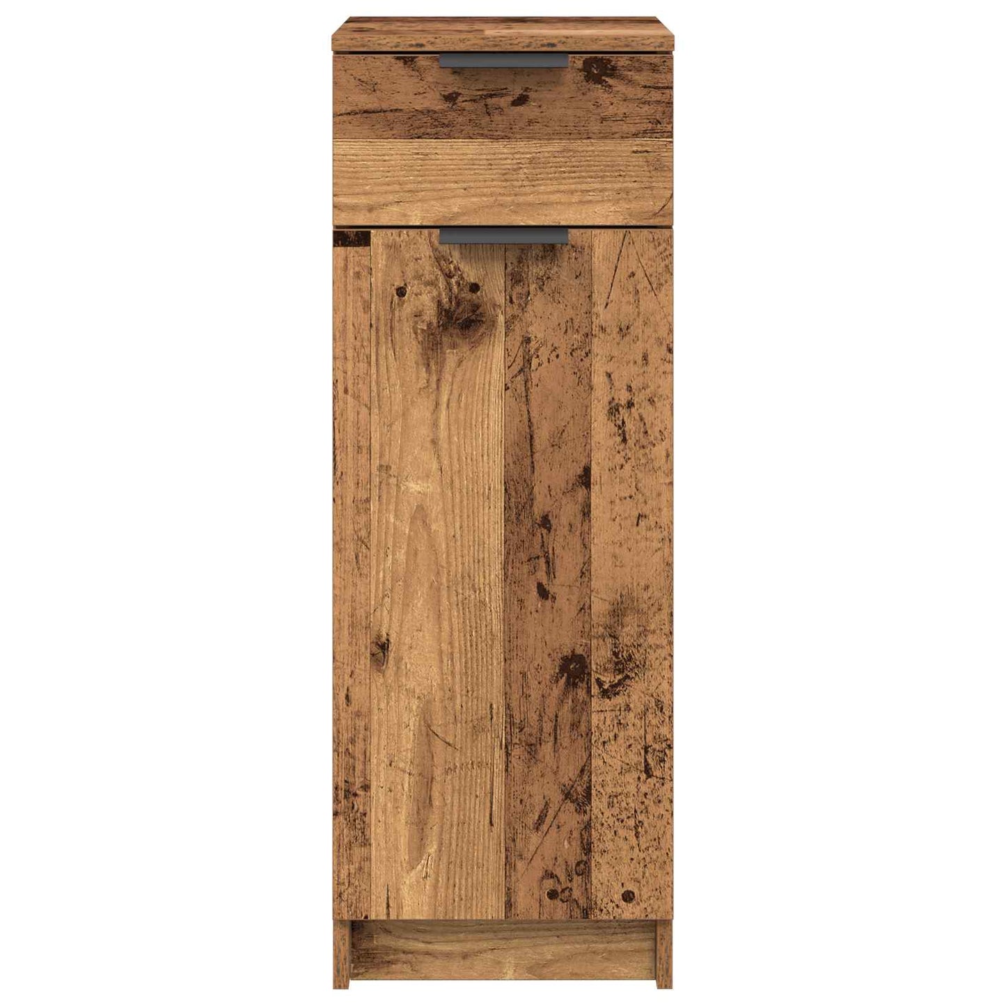 Badezimmerschrank mit Tür Altholz 32 x 34 x 90 cm Holzwerkstoff