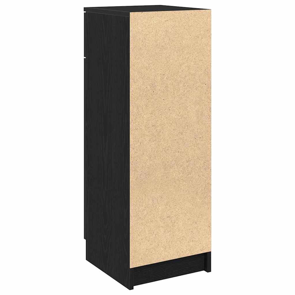 Badezimmerschrank mit Tür Schwarz Eichen-Optik 32 x 34 x 90 cm